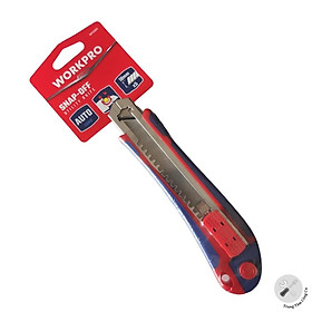 Dao rọc giấy tự động khóa lưỡi, chiều rộng lưỡi dao 18mm Workpro WP212011