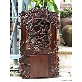 Mua Đốc lịch uyên ương gỗ gụ 62x34cm