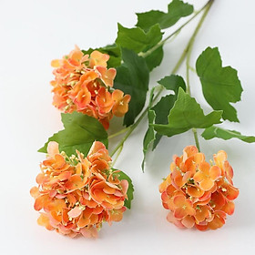 Hoa lụa- Hoa cẩm tú cầu cánh mềm cành 3 bông giống thật 99% - Han decor - Flower & Gift