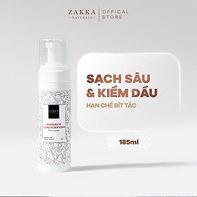 Sữa Rửa Mặt AHA BHA Zakka Naturals Làm Sạch, Ngăn Ngừa Mụn Mandelic Pore Purifying Foam Cleanser 185g