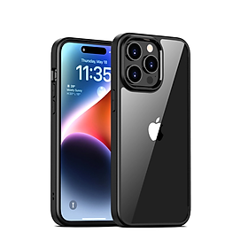 Ốp lưng dành cho iPhone 16 Pro Max, iPhone 16 Pro, iPhone 16 Plus, iPhone 16 hiệu LIKGUS Mica trong viền màu, không ố, chống sốc cao cấp - Hàng chính hãng