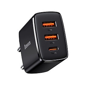 Mua Củ Sạc Baseus 30W Charger Type C PD Fast Charging 3 Ports USB Quick Phone Charger For iPhone Xiaomi Samsung - Hàng Chính Hãng