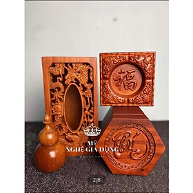Mua Combo 4 món giá rẻ hộp đựng chè gạt tàn chữ phúc hộp đựng giấy ăn long phụng lọ tăm hồ lô gỗ hương cao cấp