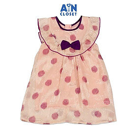Đầm bé gái hoạ tiết Bong Bóng Tím Voan hạt - AICDBGBP8PIM - AIN Closet