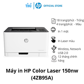 Hình ảnh Máy in màu HP Color Laser 150nw (In/Wifi),1Y WTY_4ZB95A – Hàng chính hãng
