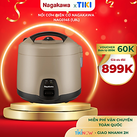 Mua Nồi cơm điện cơ Nagakawa NAG0145 (1 8L - 900W) - Lòng nồi dạng niêu  hợp kim nhôm -  Bảo hành 1 năm - Hàng chính hãng