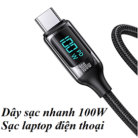 Mua Cáp sạc nhanh C to C 100W  hiển thị công suất sạc (100W  480Mbps  LED indicator  E-marker chip  QC/PD Quick charge cable )