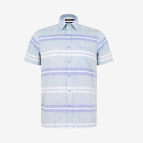 Áo sơ mi nam KHATOCO Tailor Fit ngắn tay A1MN568T2-CNSC818-2709-N