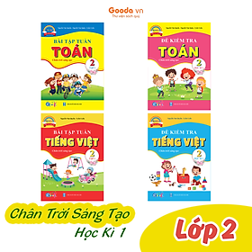 Hình ảnh sách Combo Bài Tập Tuần và Đề Kiểm Tra Toán, Tiếng Việt Lớp 2 - Chân Trời Sáng Tạo - Học kì 1