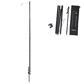 Camping Folding Lamp Pole Portable & Lightweight Aluminum Durable Light Lamp Support For Picnic Hiking Backpacking