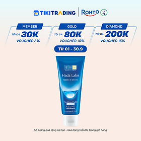 Sữa rửa mặt dưỡng trắng Hada Labo Perfect White Tranexamic Acid Cleanser 80g