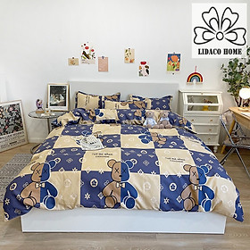 Bộ chăn ga gối cotton LIDACO PL1 - Bear rich SP001472