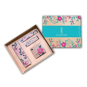Bộ quà tặng VCN - Set VCN 1 :Combo Phấn trang điểm kiểm soát dầu + Mascara làm dày và cong mi + Kem nền che khuyết điểm siêu mịn TẶNG 01 Son kem dạng lì