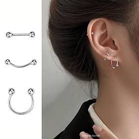 KHUYÊN THÂN CONG - KHUYÊN U CƠ BẢN ĐEO TAI CÁ TÍNH - THÉP KO GỈ - XUÂN SHOP CHUYÊN KHUYÊN NHẬP THÁI