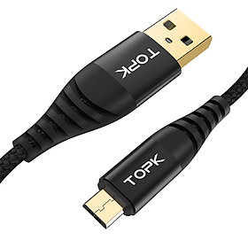 Dây cáp sạc nhanh chân micro usb TOPK AN42 - Hàng chính hãng