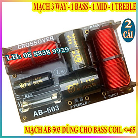 CẶP MẠCH PHÂN TẦN 3 LOA NHẬP KHẨU CAO CẤP AB-503 - 3 WAY - GIÁ 2 MẠCH