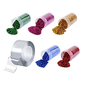 Entertainment Sticky Tape with Glitter Powder 1mm Thickness Party Game