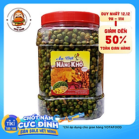 Hạt đậu hà lan rang tỏi ớt loại 1 (Giòn ngon - đậm vị) thương hiệu Nàng Khô 500g