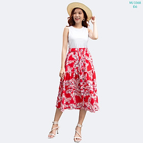 Chân Váy Xòe 42-60 kg MEEJENA Váy Xòe Nữ Vải Đũi Hoa - 3368