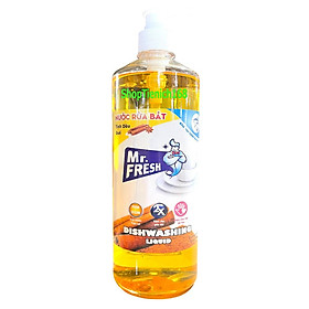 SIÊU SẠCH Nước rửa chén đậm đặc van nhấn Mr Fresh 800ml Đào, Cam, Trà