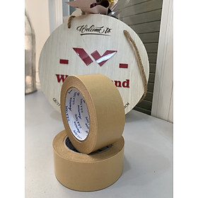 1 cuộn băng keo giấy nâu bóng, giấy nâu da bò hay giấy nâu không viết, 48mm