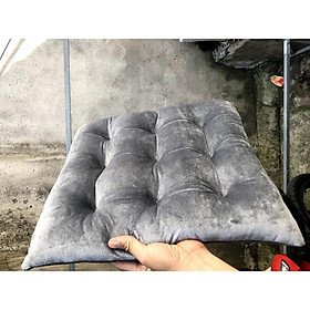 Mua Đệm ngồi Vải Nhung bông trắng  Nệm lót ghế đa năng