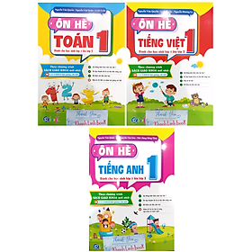 Sách Combo Ôn Hè Toán + tiếng việt + tiếng anh 1 ( Dành Cho Học Sinh Lớp 1 Lên Lớp 2 )