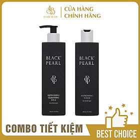 Combo Black Pearl - Sữa Rửa Mặt Tẩy Trang Black Pearl + Toner Cân Bằng Độ Ẩm - Tẩy Trang, Làm Sạch, Dưỡng Ẩm Và Cân bằng pH Da