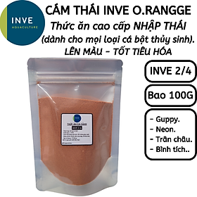 Bao 100G Cám Thái Inve 2/4 - 2.4 O.range - Thức ăn cá bột cao cấp NHẬP THÁI | Hingaostore