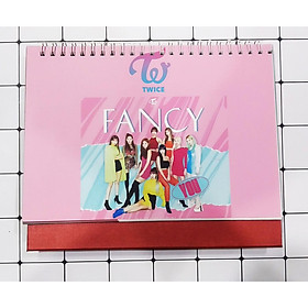 Nơi bán Lịch để bàn 2020 twice size lớn 17x21cm trưng bày trang trí in hình nhóm nhạc idol Hàn Quốc tặng thẻ Vcone - Giá Từ -1đ