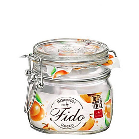 Hũ thủy tinh nắp cài Bormioli Rocco Fido 500ml – Kín hơi, bảo quản thực phẩm cao cấp Ý
