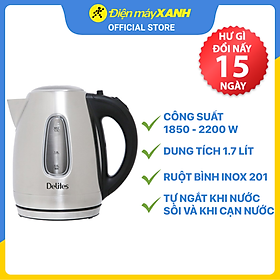 Mua Bình đun siêu tốc Delites 1.7 lít HHB1732 - Hàng chính hãng