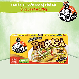 Combo 10 Hộp Viên Gia Vị Phở Gà Ông Chà Và 126g ( Chicken Pho Soup Cubes)