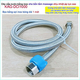 Mua Dây cấp nước Inox chịu nhiệt KAG-DCI1000 ( dài 1m)  dây cấp nước dài 100cm chịu áp chịu nhiệt tốt dây dẫn nước bình nóng
