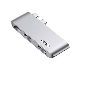Ugreen UG10914CM415TK chỉ dành riêng cho Macbook Bộ chuyển đổi 2 cổng USB type C sang 1 x HDMI 4K60Hz + 2 x USB 3.0 - HÀNG CHÍNH HÃNG