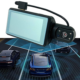 Dual Lens Car cam Recorder with 360-Degree Rotating Lens with IR for Taxi