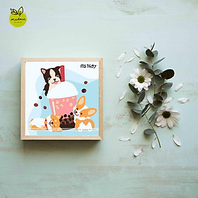 Mua Tranh tô màu số hóa trẻ em 20x20cm có khung Yummy