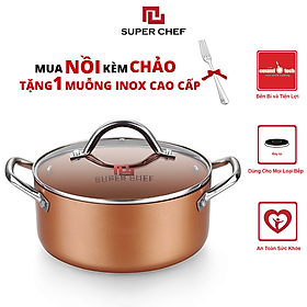 Mua Nồi Bếp Từ Super Chef Tráng Men Gốm Ceramic Chống Dính Cao Cấp  An Toàn Cho Sức Khỏe  Không Bong Tróc  Hạn Chế Trầy Xước  Dày Dặn Chín Đều Thơm Ngon