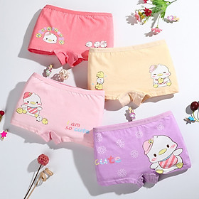 Quần chip đùi cotton cao cấp cho bé gái 2-12 tuổi hình hươu cao cổ đủ màu sắc tươi vui – C017