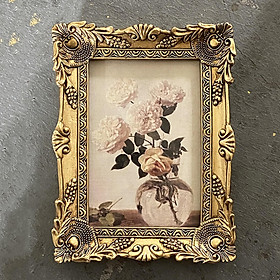 Picture Frame Photo Frame Resin Decorative Vintage Style Picture Display Frame Ornament for Living Room, Hallway, Home Decor Birthday Gift