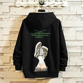 ÁO KHOÁC HOODIE NAM HỌA TIẾT ĐÔI GIÀY PHONG CÁCH HÀN QUỐC