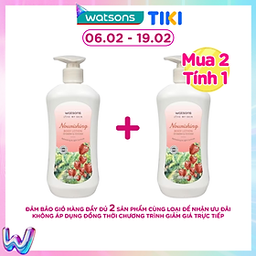 Sữa Dưỡng Thể Watsons Chiết Xuất Từ Dâu Giúp Dưỡng Ẩm Làn Da 550ml