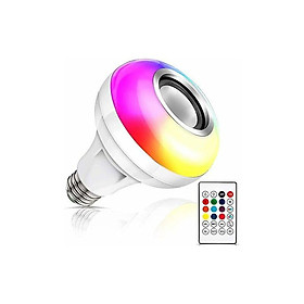 Bóng đèn LED âm nhạc, Loa Bluetooth E27 RGB Thay đổi bóng đèn với cổng USB với điều khiển từ xa Fêt