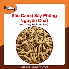 Sâu Canxi Sấy Phồng nguyên chất INSECT VIETNAM - Dành cho các loài vật nuôi như thú cưng, gia cầm, gia súc: Gà, Chim, Cá, Gặm Nhắm, Chó Mèo, Bò Sát, Heo, ... - Túi 1kg