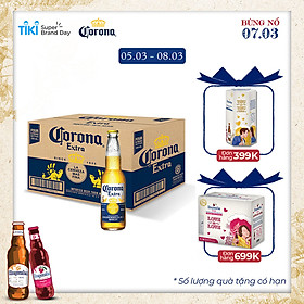Thùng 24 Chai Bia Corona Extra (355ml / Chai)