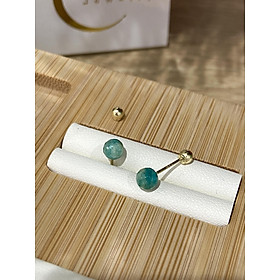 Bông Tai Vàng 14KY Đính đá thiên nhiên - MOON Jewelry