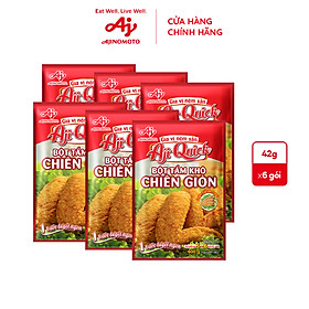 Combo 6 gói Bột tẩm khô Aji-Quick 42g