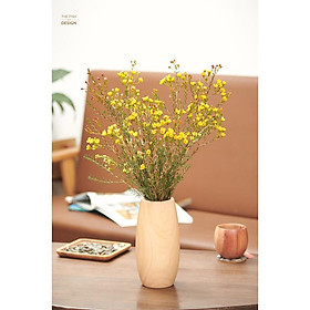 Bình hoa gỗ con thoi | THE FISH DESIGN size LS (Căm hoa tưoi , hoa khô , trang trí phòng khách , bàn làm việc ... )