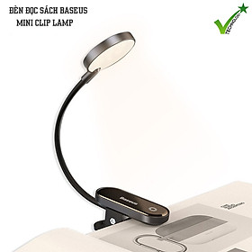 Hình ảnh Đèn đọc sách mini, pin sạc tiện dụng Baseus Comfort Reading Mini Clip Lamp ( Dịu mắt, chân kẹp, 3 mức sáng, 350mAh, 24h sử dụng)hàng nhập khẩu