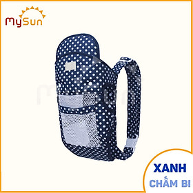 Đai địu vải 4 tư thế có đỡ cổ cho bé sơ sinh, trẻ em 36 tháng tuổi ngồi xe máy an toàn - MySun